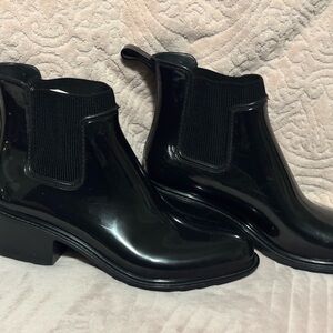 Black Women's Ankle Rain Boots
